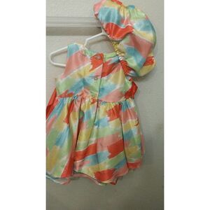 Bonnie Baby 12M Colorful Tropical Dress W/ Diaper Coverers Kidcore Cottagecore